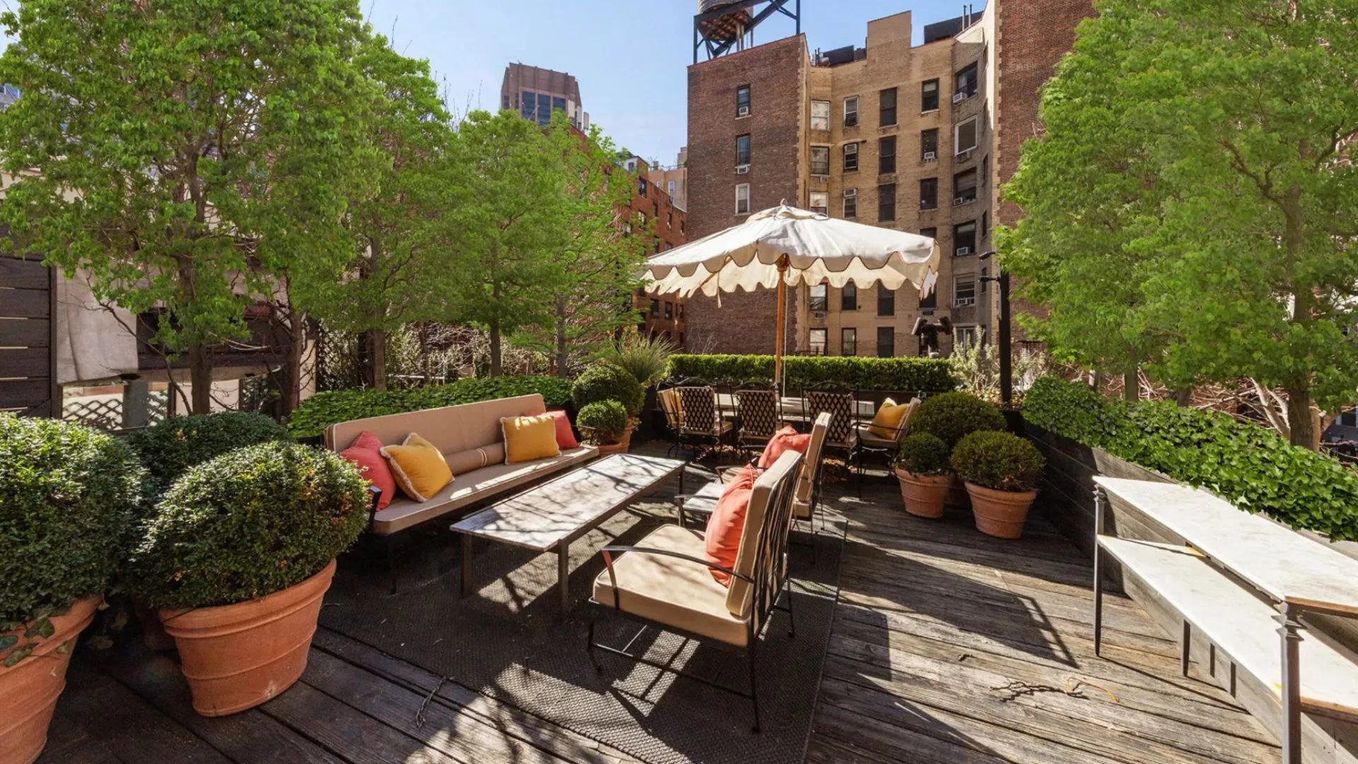 Graham Norton's New York terrace. 