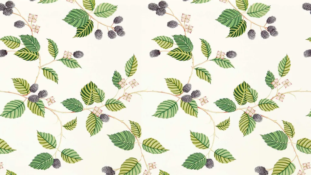 Botanical print wallpaper.