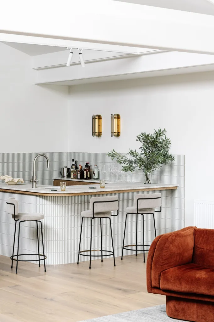 Bar area in a living space.