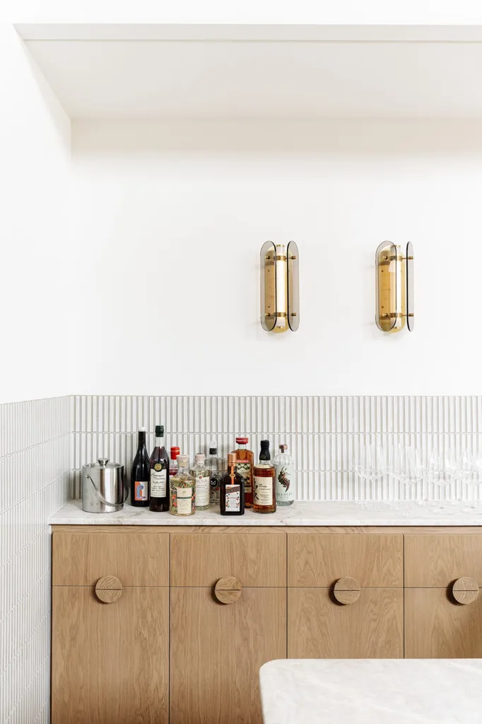 Cabinetry in the bar area.