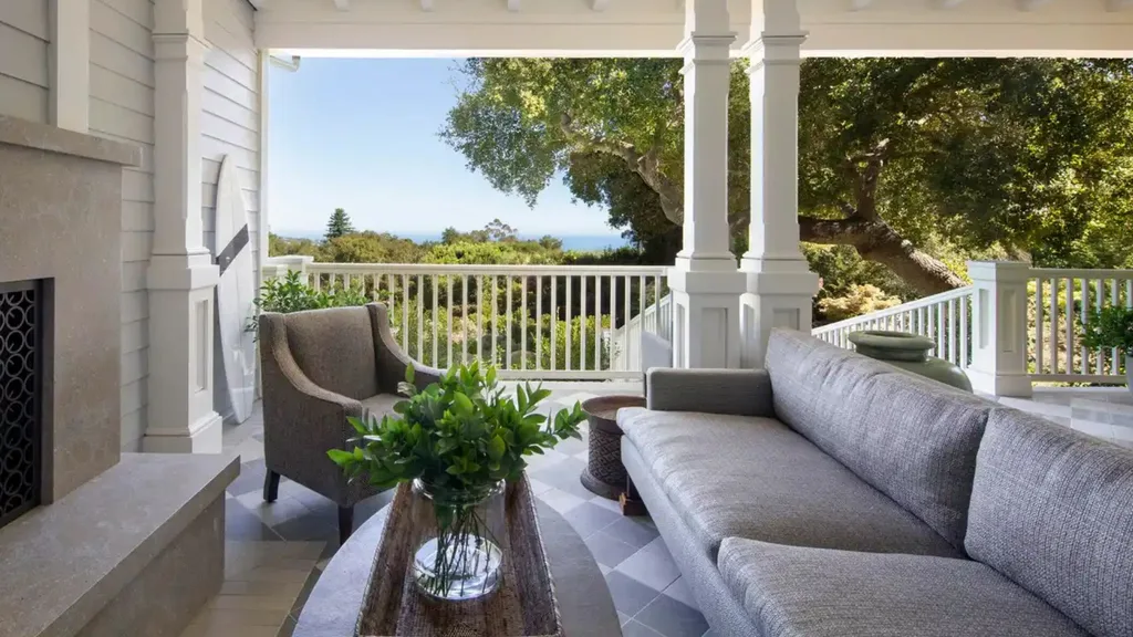 Meg Ryan's Montecito porch.