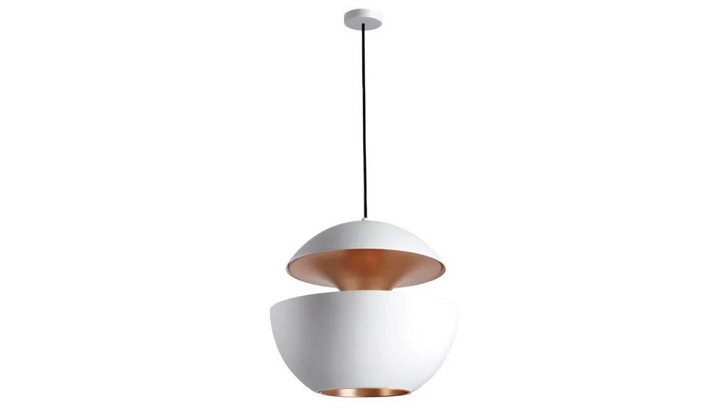 A round pendant light in white