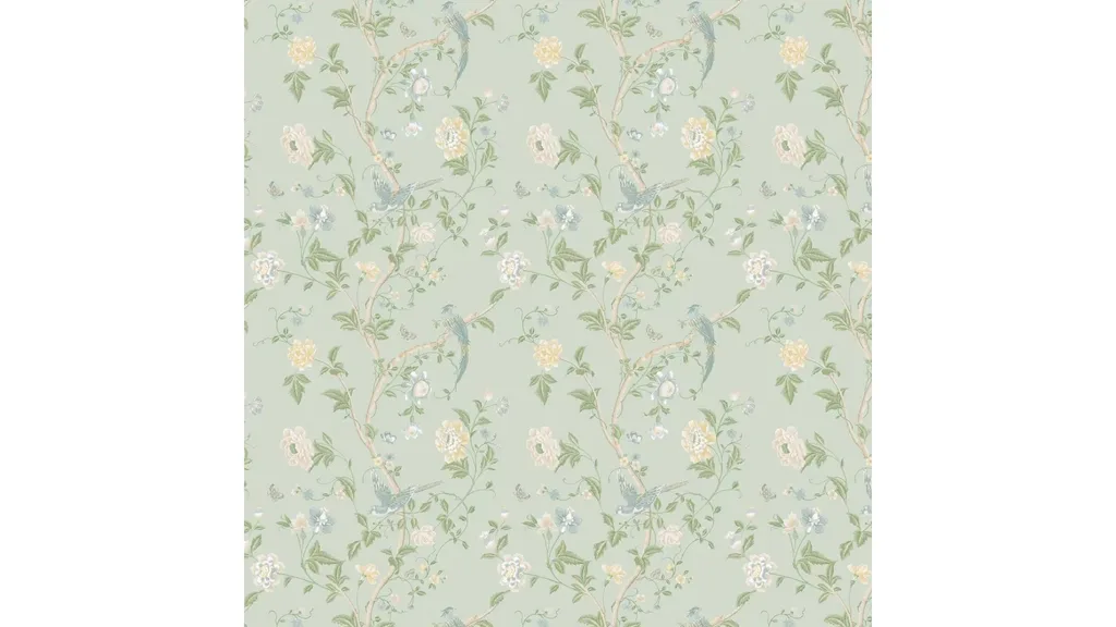 Wallpaper with a floral design