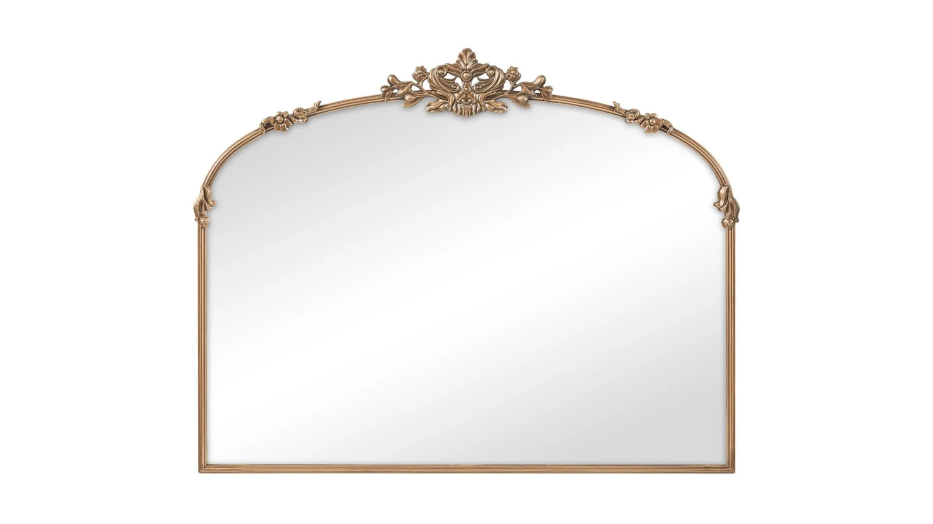 A mirror with a gold frame
