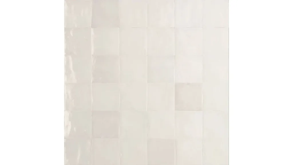 White glossy square tiles
