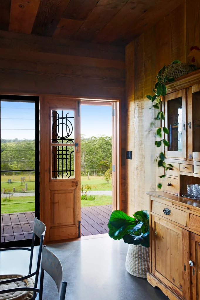 Dining room looking onto deck.