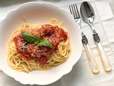 Meatballs recipe cooked with Stanley Tucci Ceramic pan