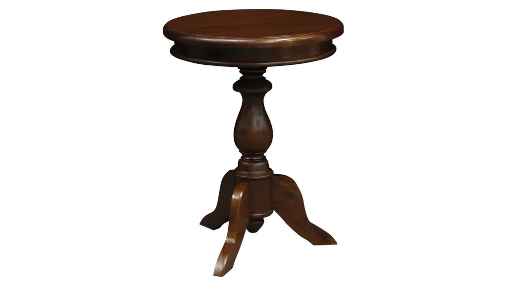 A round mahogany side table