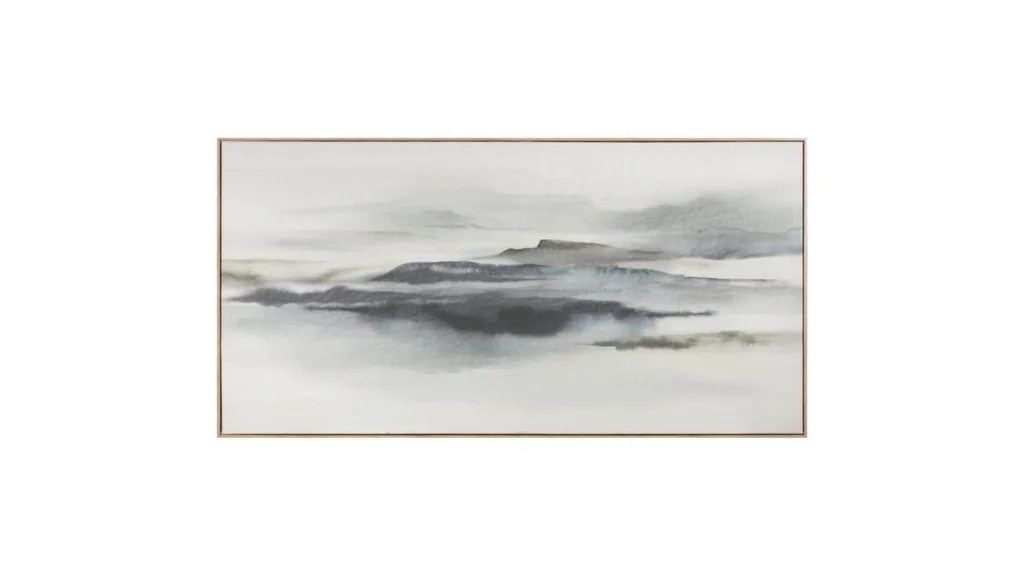 A misty landscape painting