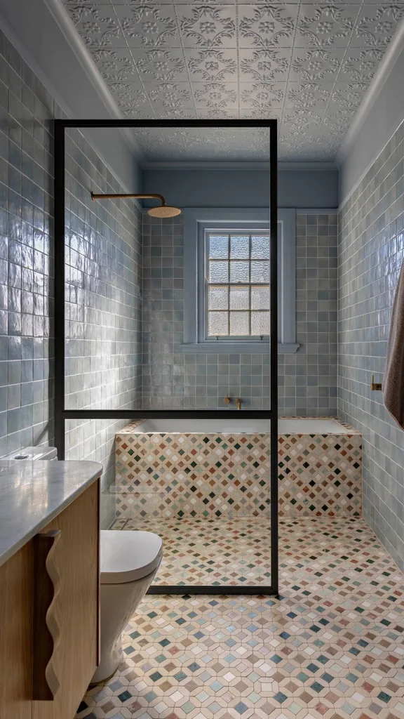 The bathroom after the renovation.