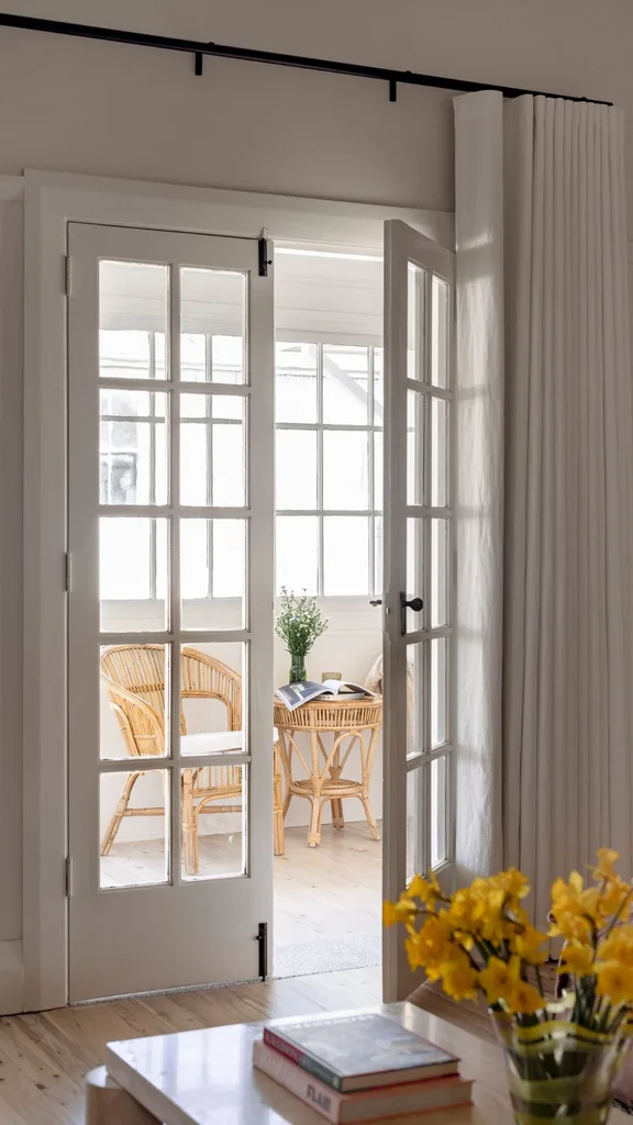 The French doors after the renovation.