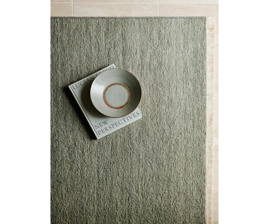 Cable rug in Jade Armadillo Co