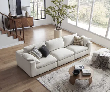 White sofa available using Castlery discount codes
