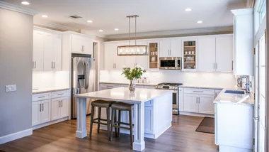 Stylish kitchen design featuring appliances bought with Good Guys promo codes