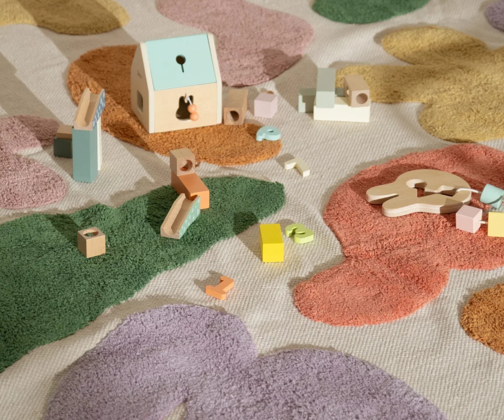 Imagination Multi Washable Organic Cotton Cut Pile Rug + Best washable rug for kids rooms