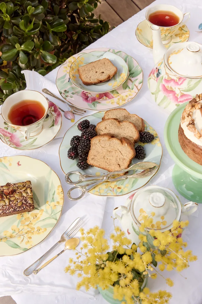 Miranda Kerr x Royal Albert pieces styled on a table