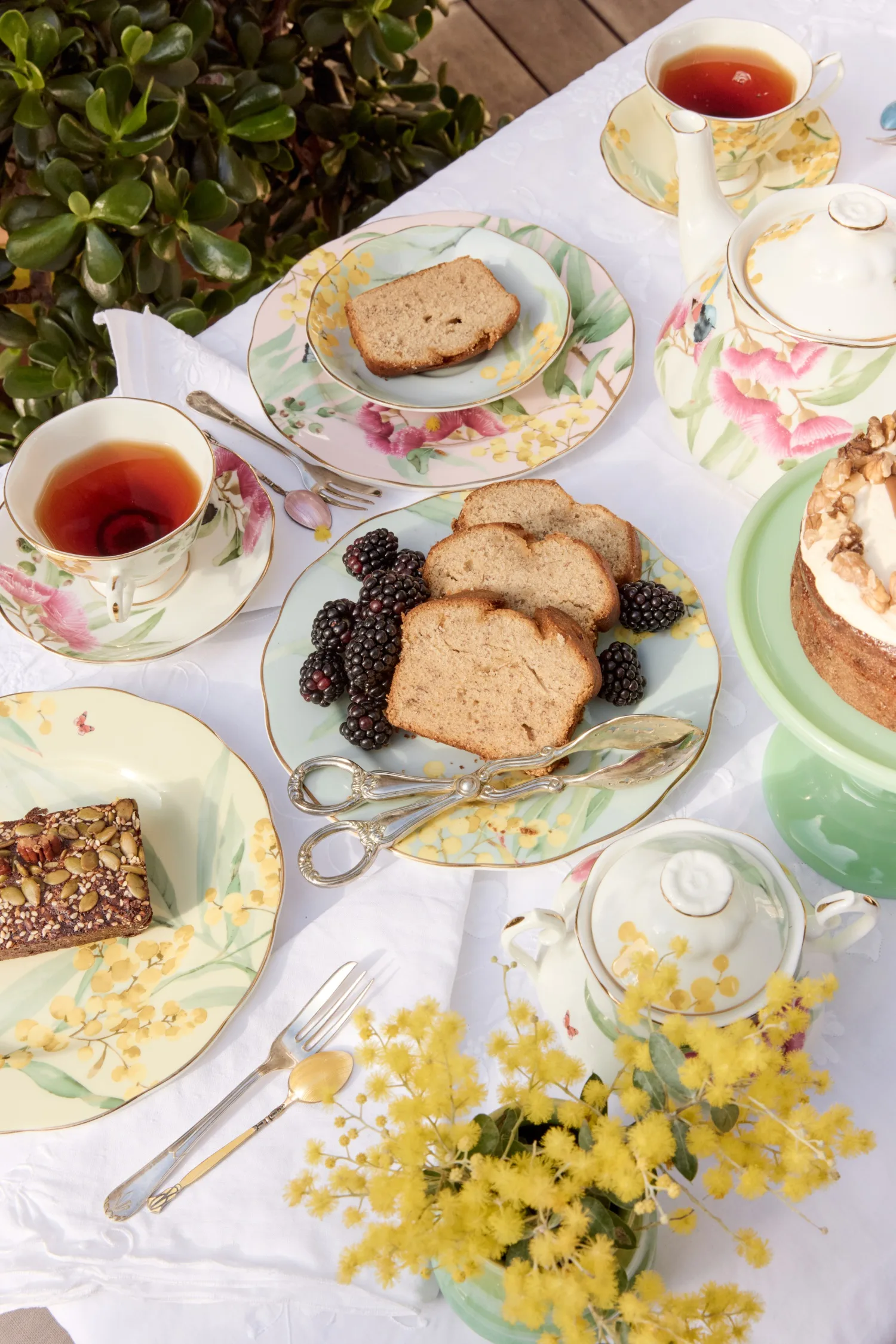 Miranda Kerr x Royal Albert pieces styled on a table 