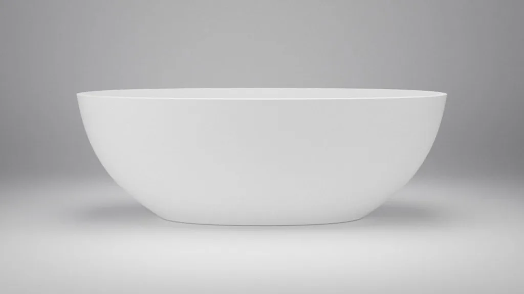 A freestanding bath