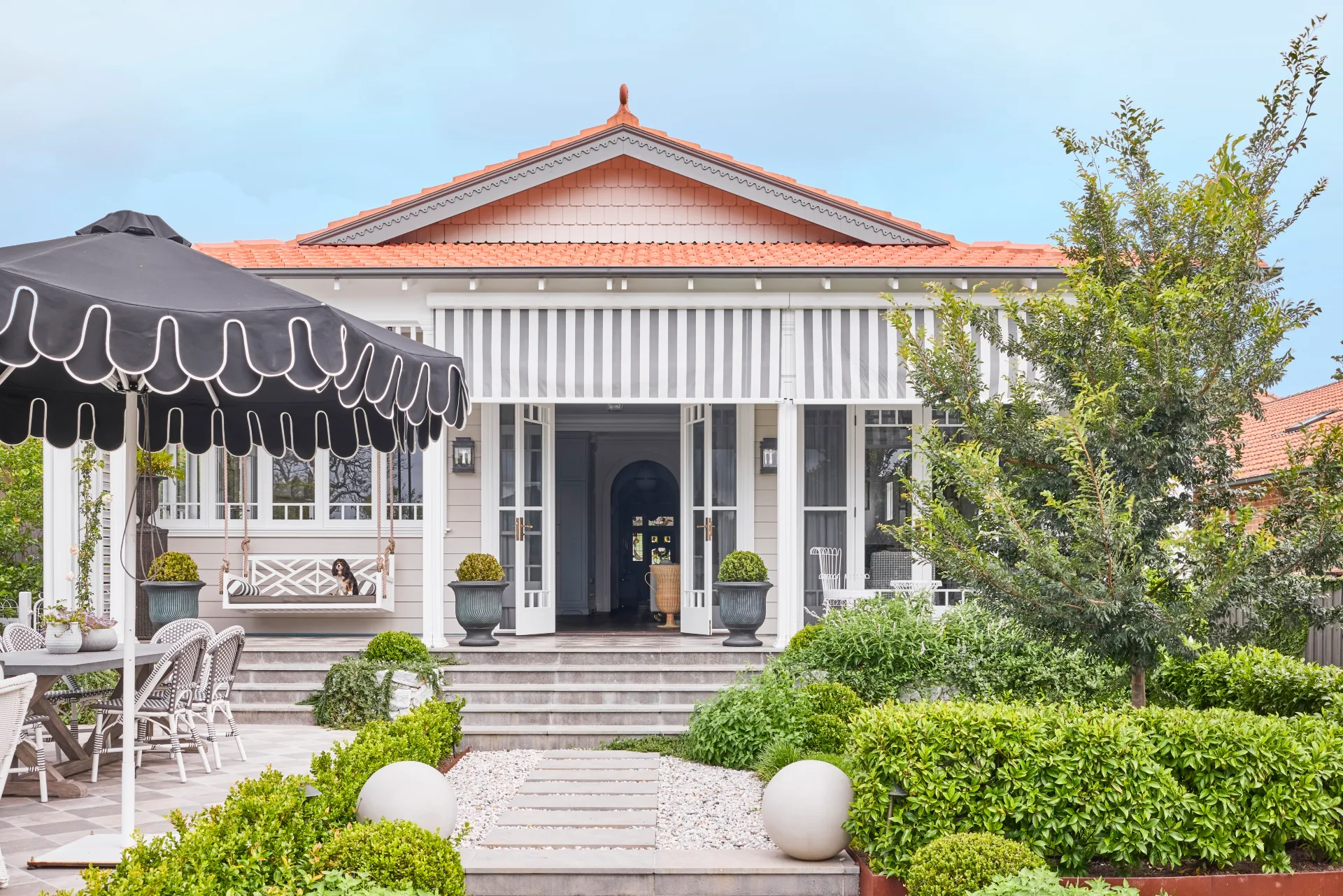 The backgarden of a heritage home in the Inner West. 