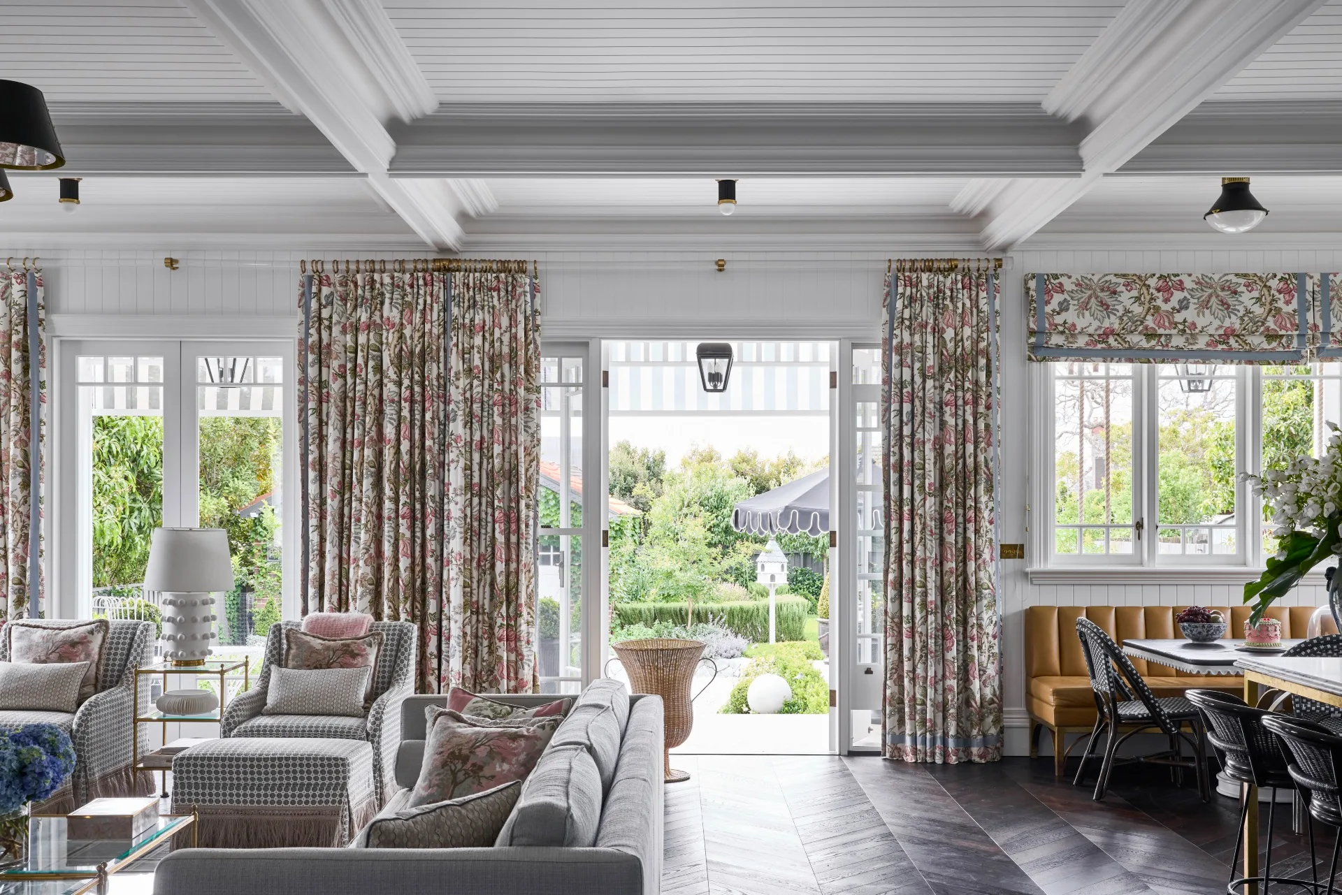 The living room of a Sydney heritage home in the Inner West. 