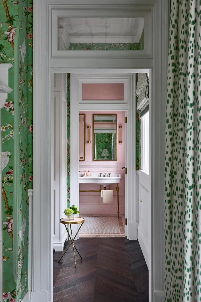 The hallway leading from the bedroom to the bathroom in an Inner West home in Sydney.
