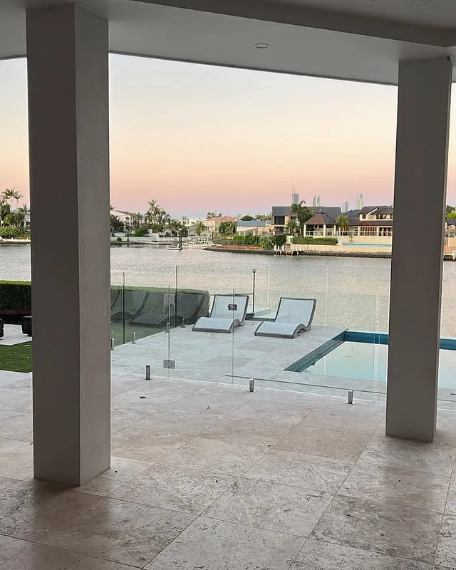 Tammy Hembrow house Gold Coast pool view chairs