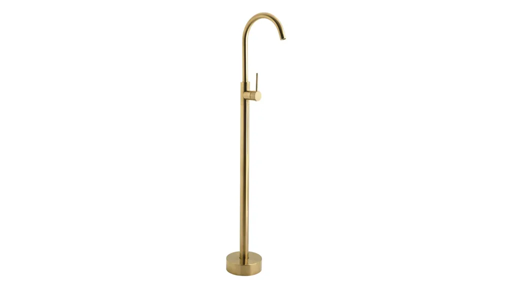 ABI Interiors floor mounted bath filler in brushed brass