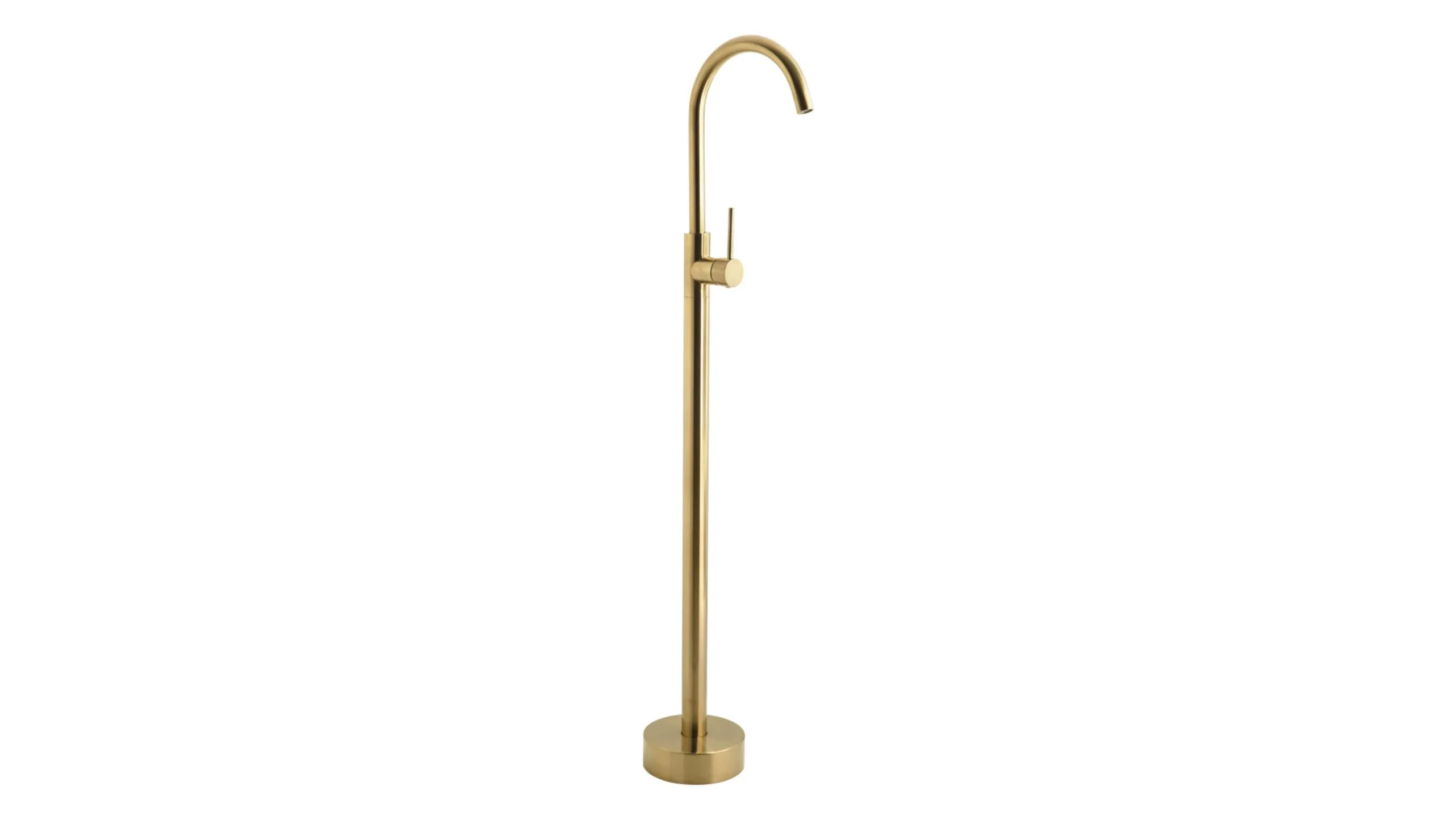 ABI Interiors floor mounted bath filler in brushed brass