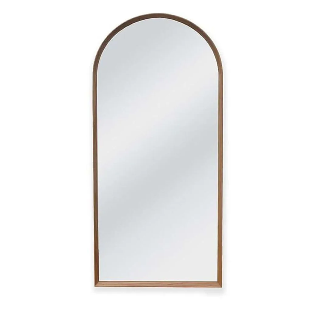 Wooden arched mirror