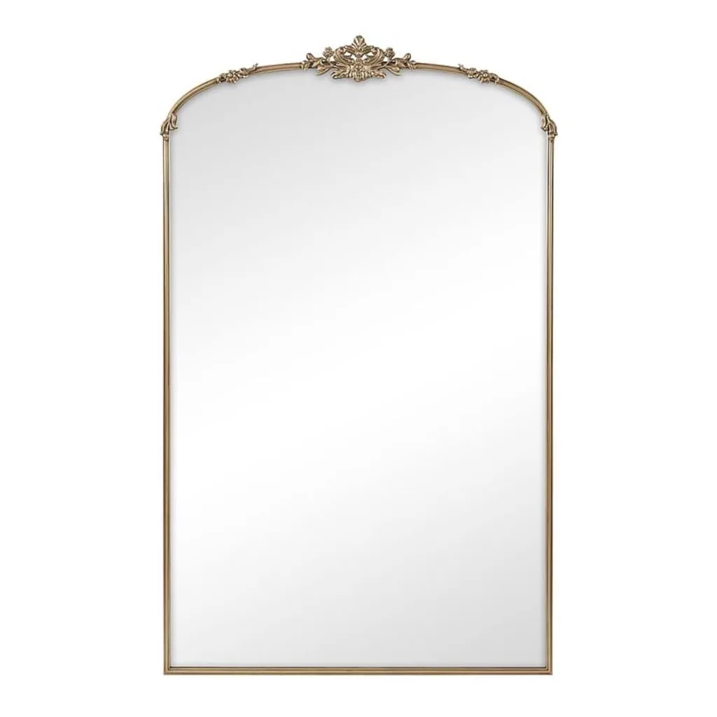 Gold arched mirror