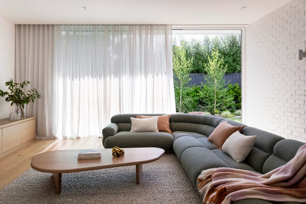 The renovated living space of a Californian bungalow.