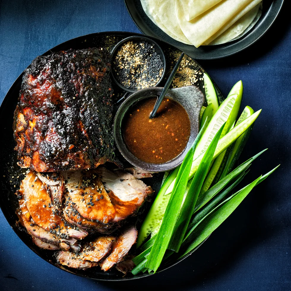 Caramelised roast pork with five spice and ginger
