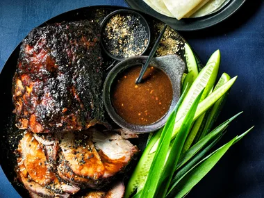 Caramelised roast pork with five spice and ginger