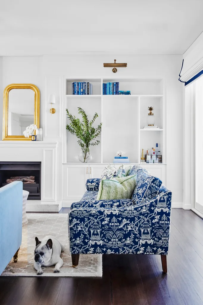 A living room renovated to reflect the owner's love of British Colonial design.