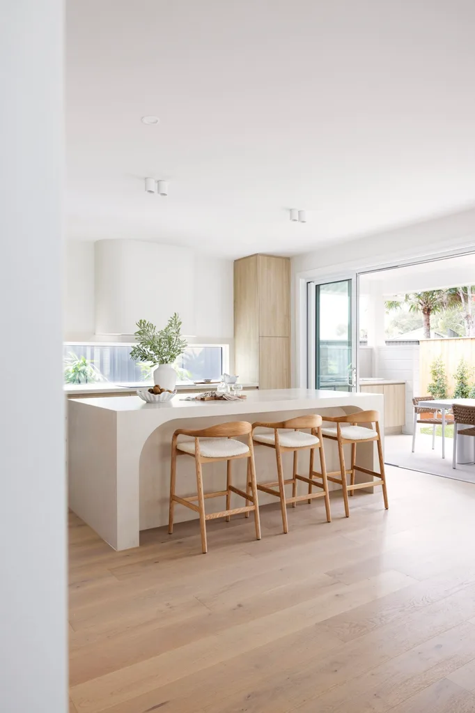 A light-filled kitchen in a new build by Oak and Orange.