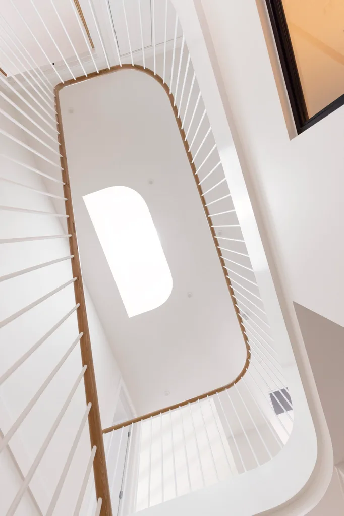 The staircase inside an Oak and Orange new build.