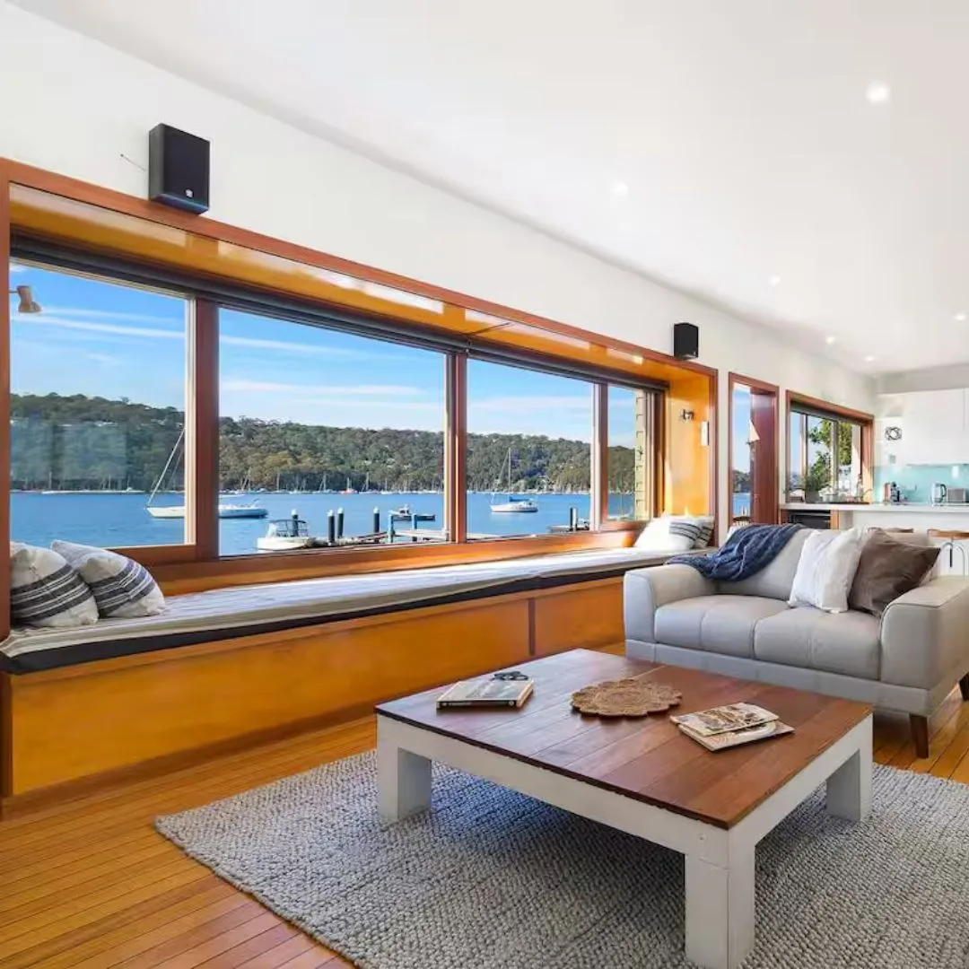 A modern waterfront cottage on Scotland Island. 