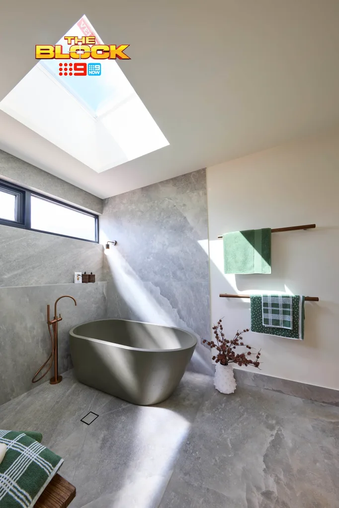 Alicia and Sonny's The Block 2025 main ensuite bath