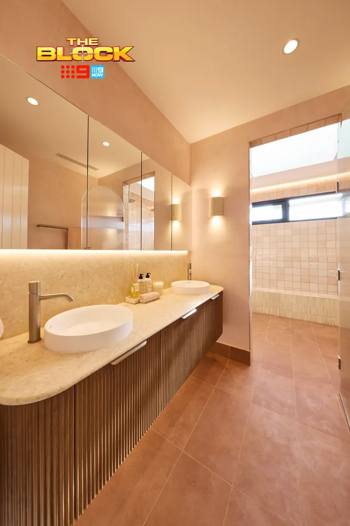 Britt and Taz The Block 2025 main ensuite reveal