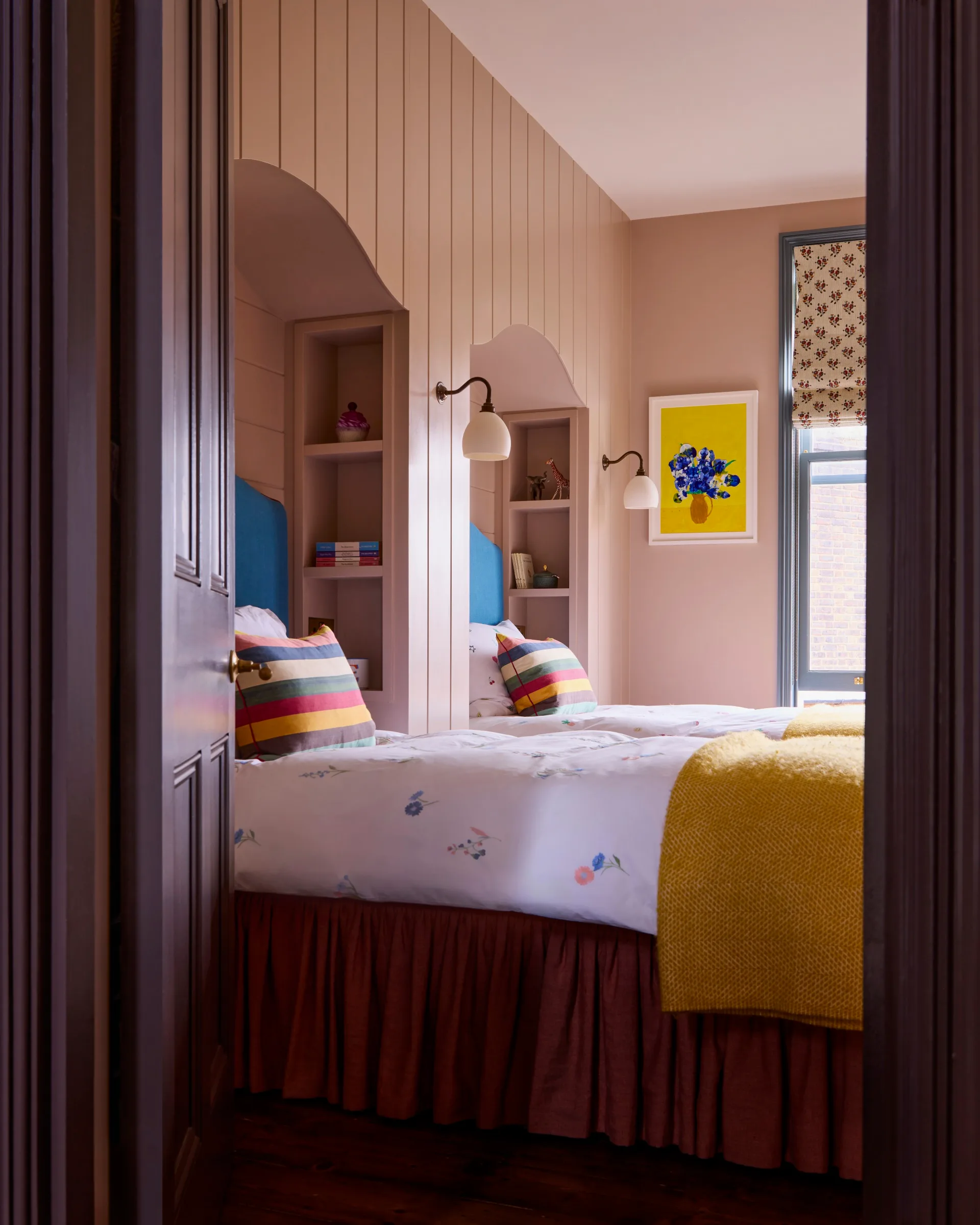 These alcoves are a clever way of creating seperate spaces in a shared bedroom.