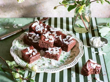 Chocolate coconut slice