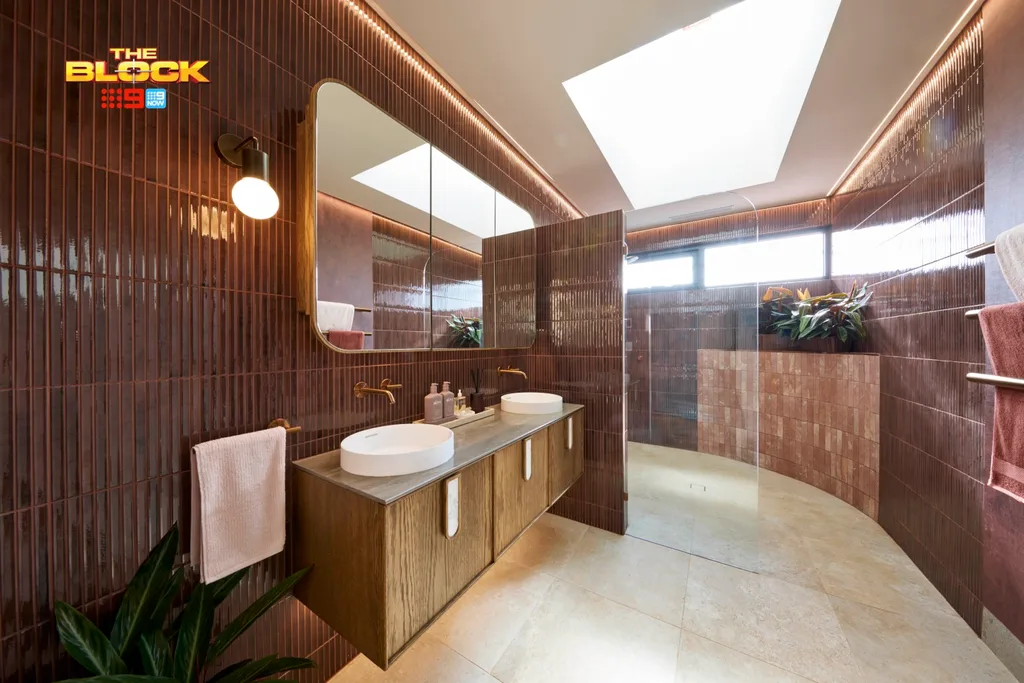 Emma and Ben's The Block 2025 main ensuite reveal