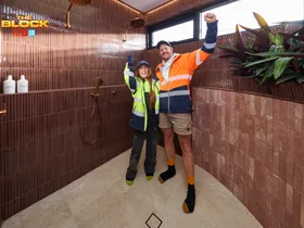 Emma and Ben in their The Block 2025 main ensuite reveal