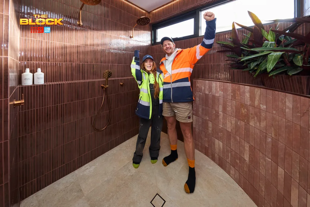 Emma and Ben in their The Block 2025 main ensuite reveal