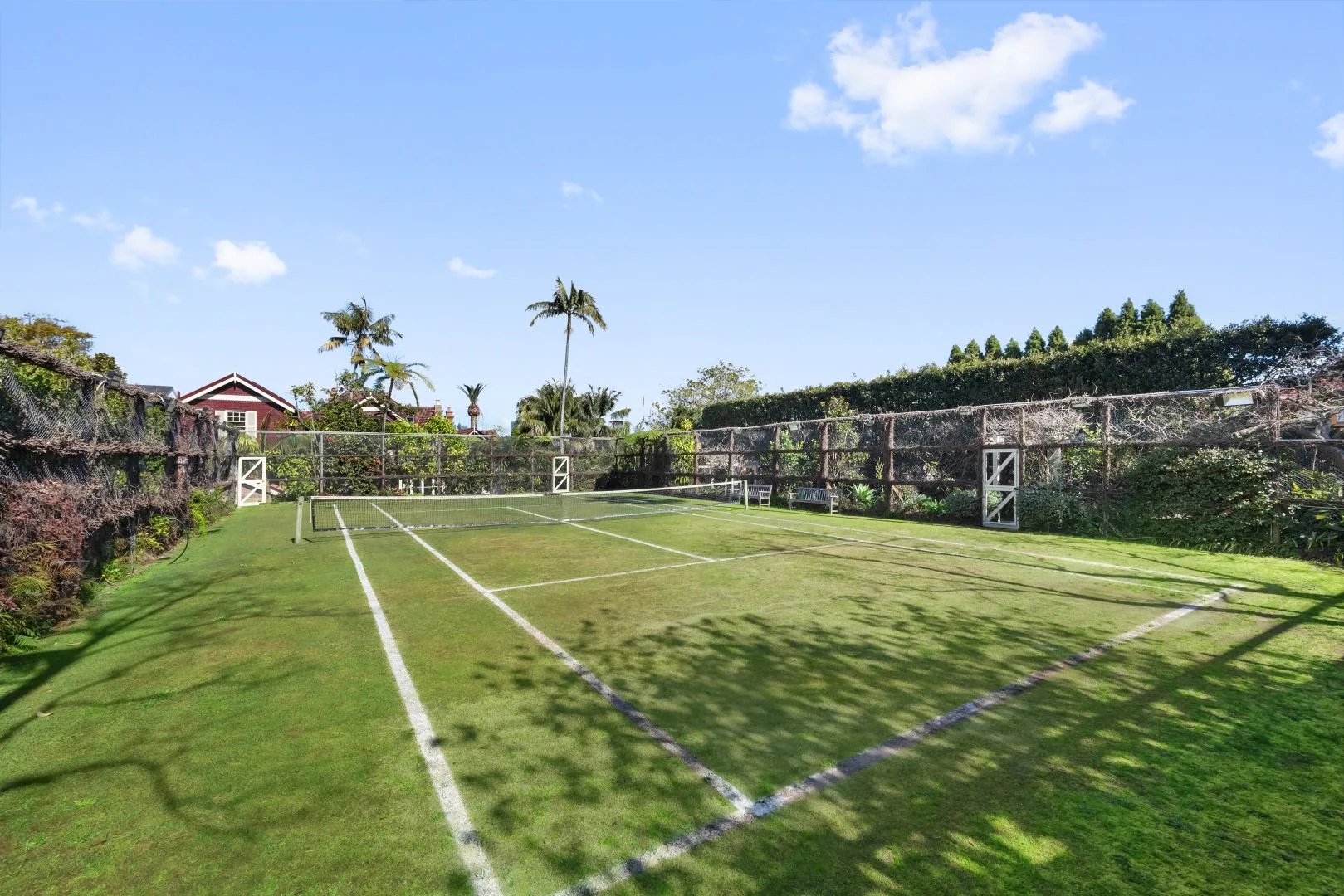 Tennis court at Lisa Wilkinson's home for sale in Cremorne