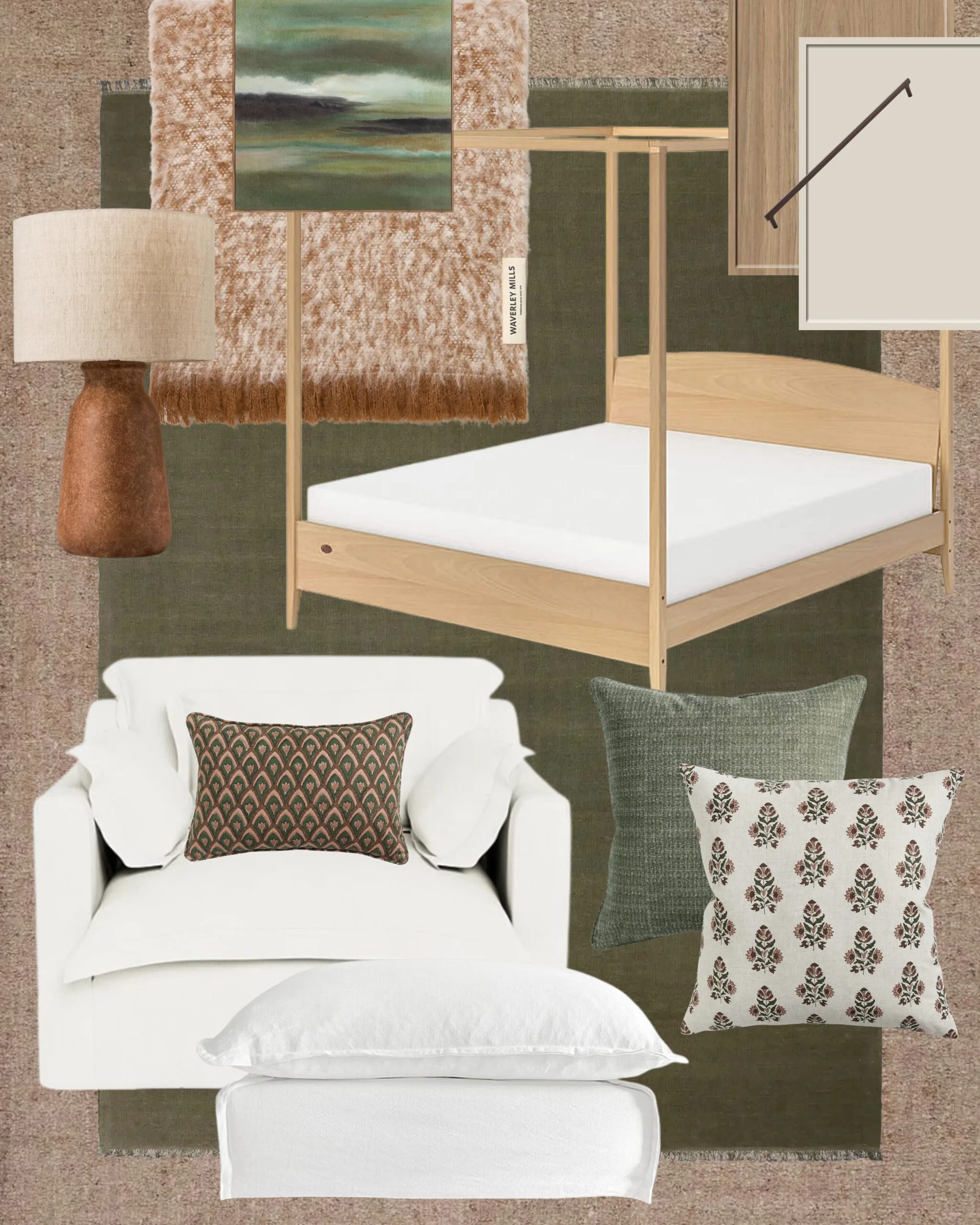 The mood board for Home Beautiful's 6th Block house.