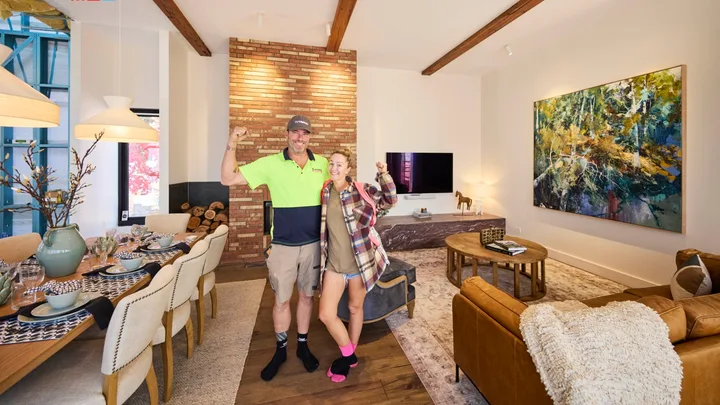 The Block 2025 Alicia and Sonny living and dining room reveal