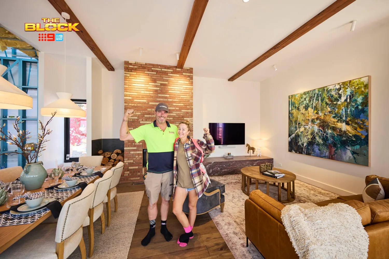 The Block 2025 Alicia and Sonny living and dining room reveal