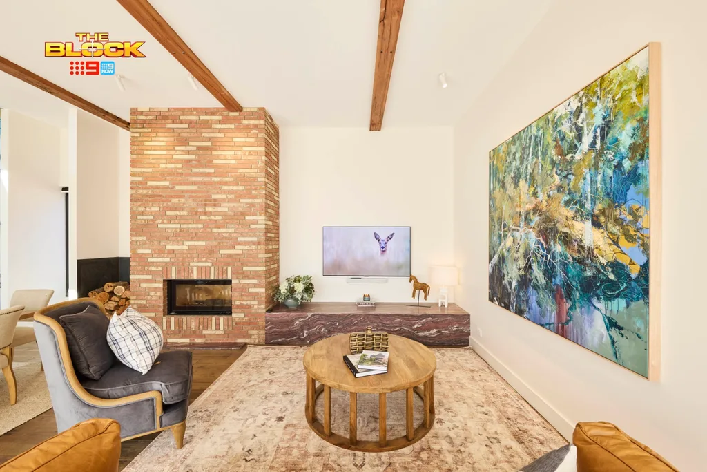 The Block 2025 team Alicia and Sonny's living and dining room