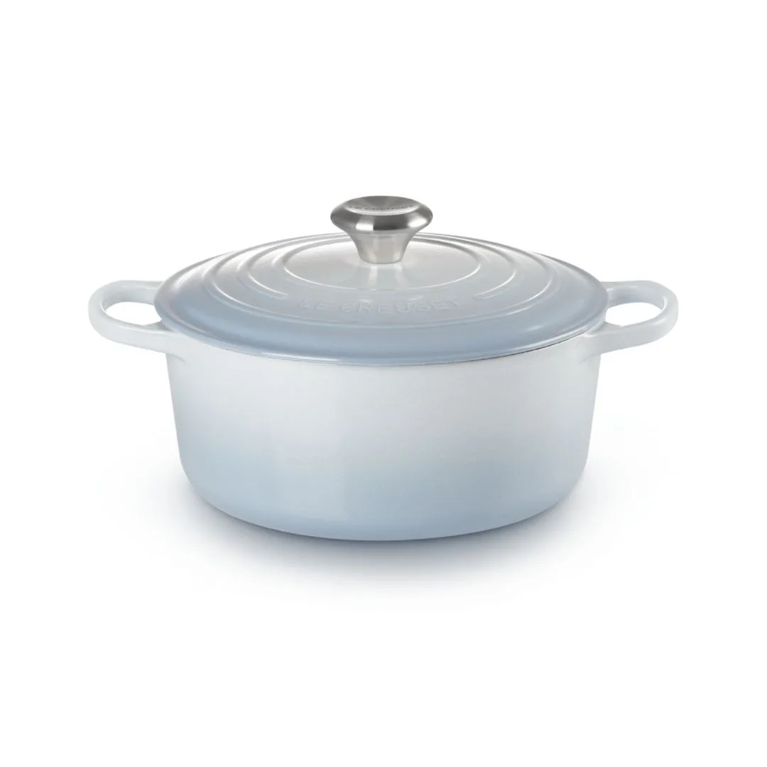 Light blue Le Crueset for a wedding gift. 